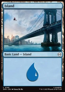 Island (V.2) - Magic: The Gathering | Marvel's Spider-Man (Land) [SPM-195] - JotaCards - Tu Tienda de TCG