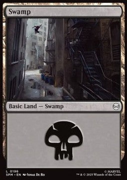 Swamp (V.2) - Magic: The Gathering | Marvel's Spider-Man (Land) [SPM-196] - JotaCards - Tu Tienda de TCG