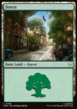 Forest (V.2) - Magic: The Gathering | Marvel's Spider-Man (Land) [SPM-198] - JotaCards - Tu Tienda de TCG