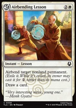Airbending Lesson - Magic: The Gathering | Avatar: The Last Airbender (Common) [TLA-8] - JotaCards - Tu Tienda de TCG