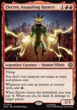 Electro, Assaulting Battery - Magic: The Gathering | Marvel's Spider-Man (Rare) [SPM-76] - JotaCards - Tu Tienda de TCG