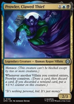 Prowler, Clawed Thief - Magic: The Gathering | Marvel's Spider-Man (Uncommon) [SPM-138] - JotaCards - Tu Tienda de TCG