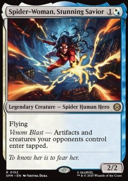 Spider-Woman, Stunning Savior - Magic: The Gathering | Marvel's Spider-Man (Rare) [SPM-152] - JotaCards - Tu Tienda de TCG