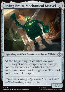 Living Brain, Mechanical Marvel - Magic: The Gathering | Marvel's Spider-Man (Uncommon) [SPM-167] - JotaCards - Tu Tienda de TCG