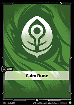 Calm Rune (V.1 - Common) - Origins (Common) [OGN-042] - JotaCards - Tu Tienda de TCG