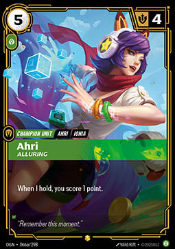 Ahri, Alluring (V.2 - Showcase) - Origins (Showcase) [OGN-066a] - JotaCards - Tu Tienda de TCG