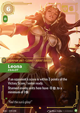 Leona, Zealot (V.1 - Epic) - Origins (Epic) [OGN-079] - JotaCards - Tu Tienda de TCG