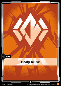 Body Rune (V.1 - Common) - Origins (Common) [OGN-126] - JotaCards - Tu Tienda de TCG