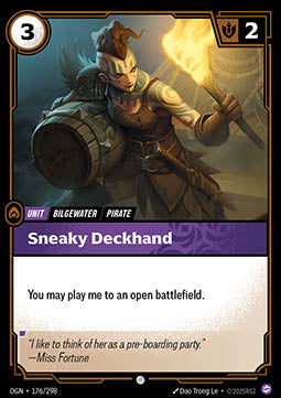 Sneaky Deckhand - Origins (Common) [OGN-176] - JotaCards - Tu Tienda de TCG