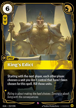 King's Edict - Origins (Rare) [OGN-237] - JotaCards - Tu Tienda de TCG