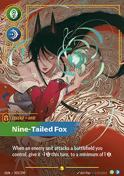 Ahri, Nine-Tailed Fox (V.2 - Showcase) - Origins (Showcase) [OGN-303] - JotaCards - Tu Tienda de TCG