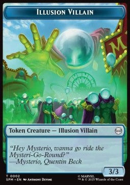 Illusion Villain Token (U 3/3) // Spider Token (G 2/1) - Magic: The Gathering | Marvel's Spider-Man: Tokens (Token) [TSPM-T 2/3] - JotaCards - Tu Tienda de TCG