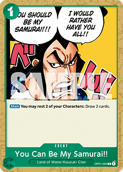 You Can Be My Samurai!! (OP01-055) (V.1) - The Best Vol.2 (Common) [PRB02-OP01-055] - JotaCards - Tu Tienda de TCG
