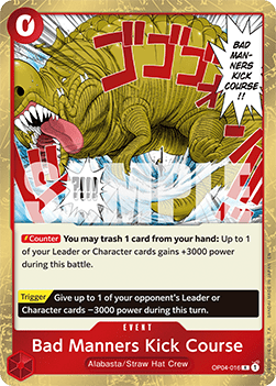 Bad Manners Kick Course (OP04-016) (V.1) - The Best Vol.2 (Rare) [PRB02-OP04-016] - JotaCards - Tu Tienda de TCG