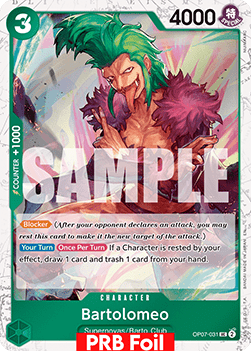 Bartolomeo (OP07-031) (V.2) - The Best Vol.2 (Uncommon) [PRB02-OP07-031] - JotaCards - Tu Tienda de TCG