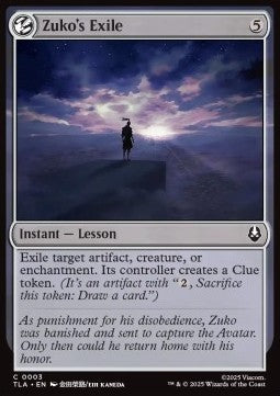 Zuko's Exile - Magic: The Gathering | Avatar: The Last Airbender (Common) [TLA-3] - JotaCards - Tu Tienda de TCG