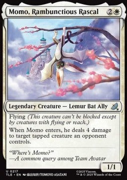 Momo, Rambunctious Rascal (V.1) - Magic: The Gathering | Avatar: The Last Airbender: Eternal (Uncommon) [TLE-217] - JotaCards - Tu Tienda de TCG