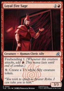 Loyal Fire Sage - Magic: The Gathering | Avatar: The Last Airbender: Eternal (Uncommon) [TLE-242] - JotaCards - Tu Tienda de TCG