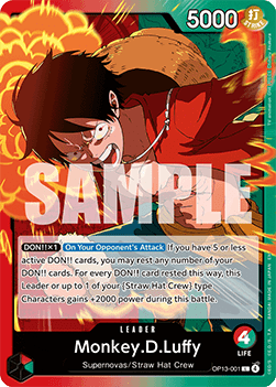 Monkey.D.Luffy (OP13-001) (V.1) - Carrying on his Will (Leader) [OP13-001] - JotaCards - Tu Tienda de TCG