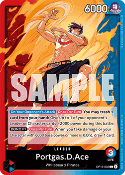 Portgas.D.Ace (OP13-002) (V.1) - Carrying on his Will (Leader) [OP13-002] - JotaCards - Tu Tienda de TCG