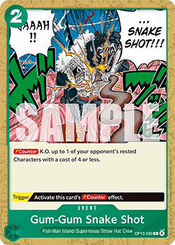 Gum-Gum Snake Shot (OP13-039) - Carrying on his Will (Common) [OP13-039] - JotaCards - Tu Tienda de TCG
