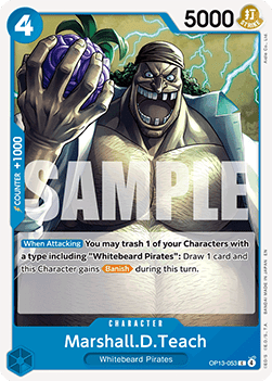 Marshall.D.Teach (OP13-053) - Carrying on his Will (Common) [OP13-053] - JotaCards - Tu Tienda de TCG