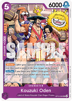 Kouzuki Oden (OP13-063) - Carrying on his Will (Uncommon) [OP13-063] - JotaCards - Tu Tienda de TCG