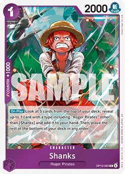 Shanks (OP13-065) (V.1) - Carrying on his Will (Rare) [OP13-065] - JotaCards - Tu Tienda de TCG