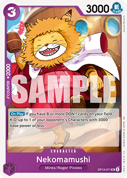 Nekomamushi (OP13-071) - Carrying on his Will (Uncommon) [OP13-071] - JotaCards - Tu Tienda de TCG