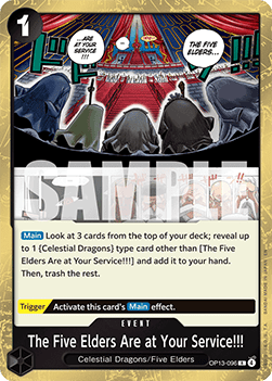 The Five Elders Are at Your Service!!! (OP13-096) - Carrying on his Will (Rare) [OP13-096] - JotaCards - Tu Tienda de TCG
