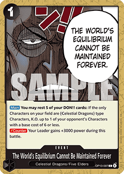 The World's Equilibrium Cannot Be Maintained Forever (OP13-097) - Carrying on his Will (Common) [OP13-097] - JotaCards - Tu Tienda de TCG