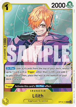 Lilith (OP13-113) (V.1) - Carrying on his Will (Rare) [OP13-113] - JotaCards - Tu Tienda de TCG