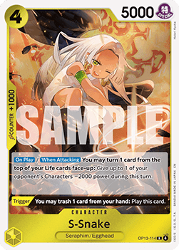 S-Snake (OP13-114) (V.1) - Carrying on his Will (Rare) [OP13-114] - JotaCards - Tu Tienda de TCG