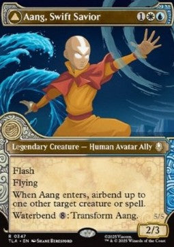 Aang, Swift Savior // Aang and La, Ocean's Fury (V.2) - Magic: The Gathering | Avatar: The Last Airbender: Extras (Rare) [XTLA-347] - JotaCards - Tu Tienda de TCG