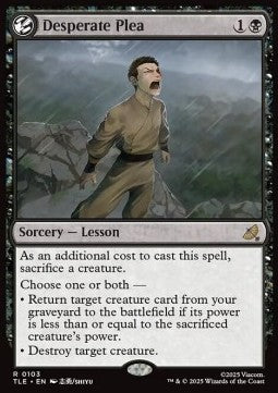 Desperate Plea (V.1) - Magic: The Gathering | Avatar: The Last Airbender: Eternal (Rare) [TLE-103] - JotaCards - Tu Tienda de TCG
