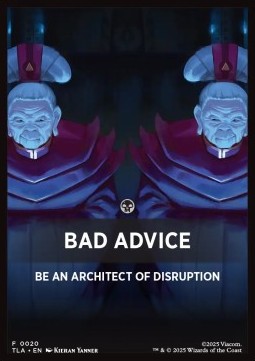 Jumpstart Pack Summary Card: Bad Advice - Magic: The Gathering | Avatar: The Last Airbender: Extras (Tip Card) [XTLA-F20] - JotaCards - Tu Tienda de TCG