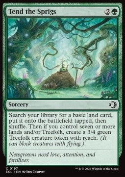 Tend the Sprigs - Lorwyn Eclipsed (Common) [ECL-197] - JotaCards - Tu Tienda de TCG