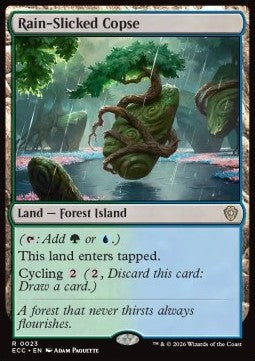 Rain-Slicked Copse - Commander: Lorwyn Eclipsed (Rare) [ECC-23] - JotaCards - Tu Tienda de TCG