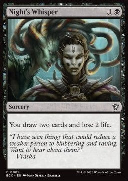 Night's Whisper - Commander: Lorwyn Eclipsed (Common) [ECC-81] - JotaCards - Tu Tienda de TCG