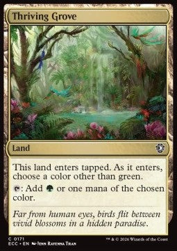 Thriving Grove - Commander: Lorwyn Eclipsed (Common) [ECC-171] - JotaCards - Tu Tienda de TCG
