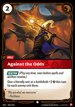 Against the Odds - Spiritforged (Common) [SFD-001] - JotaCards - Tu Tienda de TCG