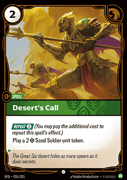 Desert's Call - Spiritforged (Common) [SFD-031] - JotaCards - Tu Tienda de TCG