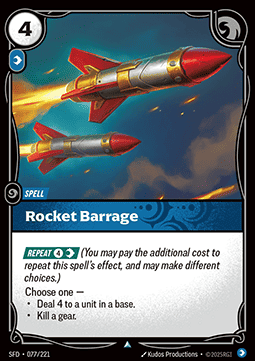 Rocket Barrage - Spiritforged (Uncommon) [SFD-077] - JotaCards - Tu Tienda de TCG