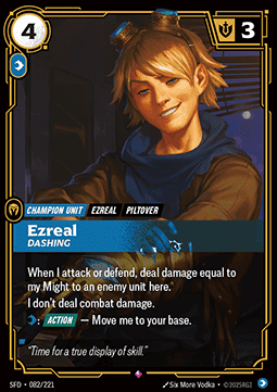Ezreal, Dashing (V.1 - Rare) - Spiritforged (Rare) [SFD-082] - JotaCards - Tu Tienda de TCG