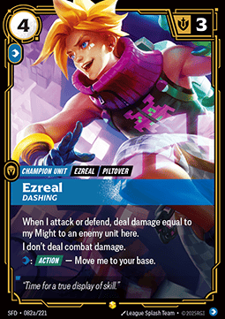 Ezreal, Dashing (V.2 - Showcase) - Spiritforged (Showcase) [SFD-082a] - JotaCards - Tu Tienda de TCG