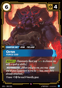 Ornn, Forge God (V.1 - Rare) - Spiritforged (Rare) [SFD-085] - JotaCards - Tu Tienda de TCG