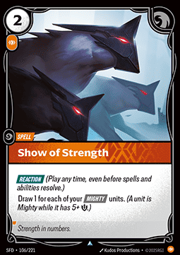Show of Strength - Spiritforged (Uncommon) [SFD-106] - JotaCards - Tu Tienda de TCG