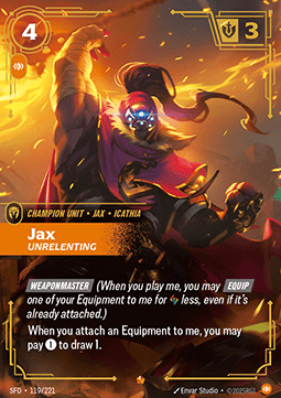 Jax, Unrelenting (V.1 - Epic) - Spiritforged (Epic) [SFD-119] - JotaCards - Tu Tienda de TCG