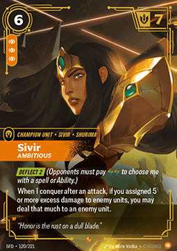 Sivir, Ambitious (V.1 - Epic) - Spiritforged (Epic) [SFD-120] - JotaCards - Tu Tienda de TCG