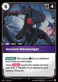 Ancient Warmonger - Spiritforged (Uncommon) [SFD-131] - JotaCards - Tu Tienda de TCG